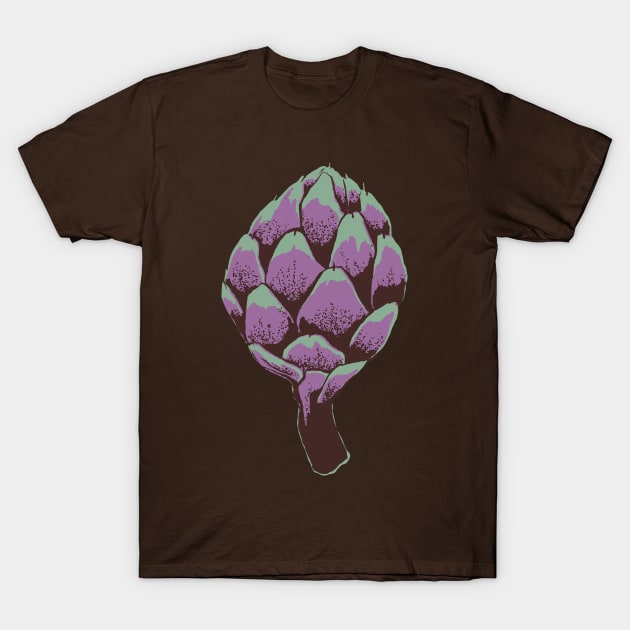 Artichoke screenprint T-Shirt by divafern